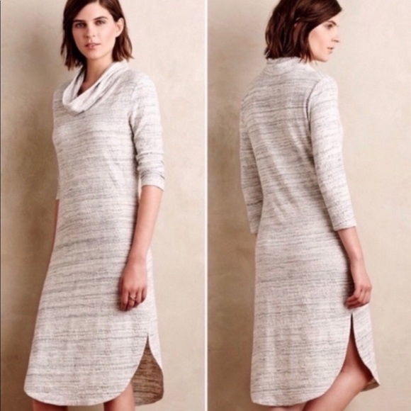 cowl neck sweatshirt dress